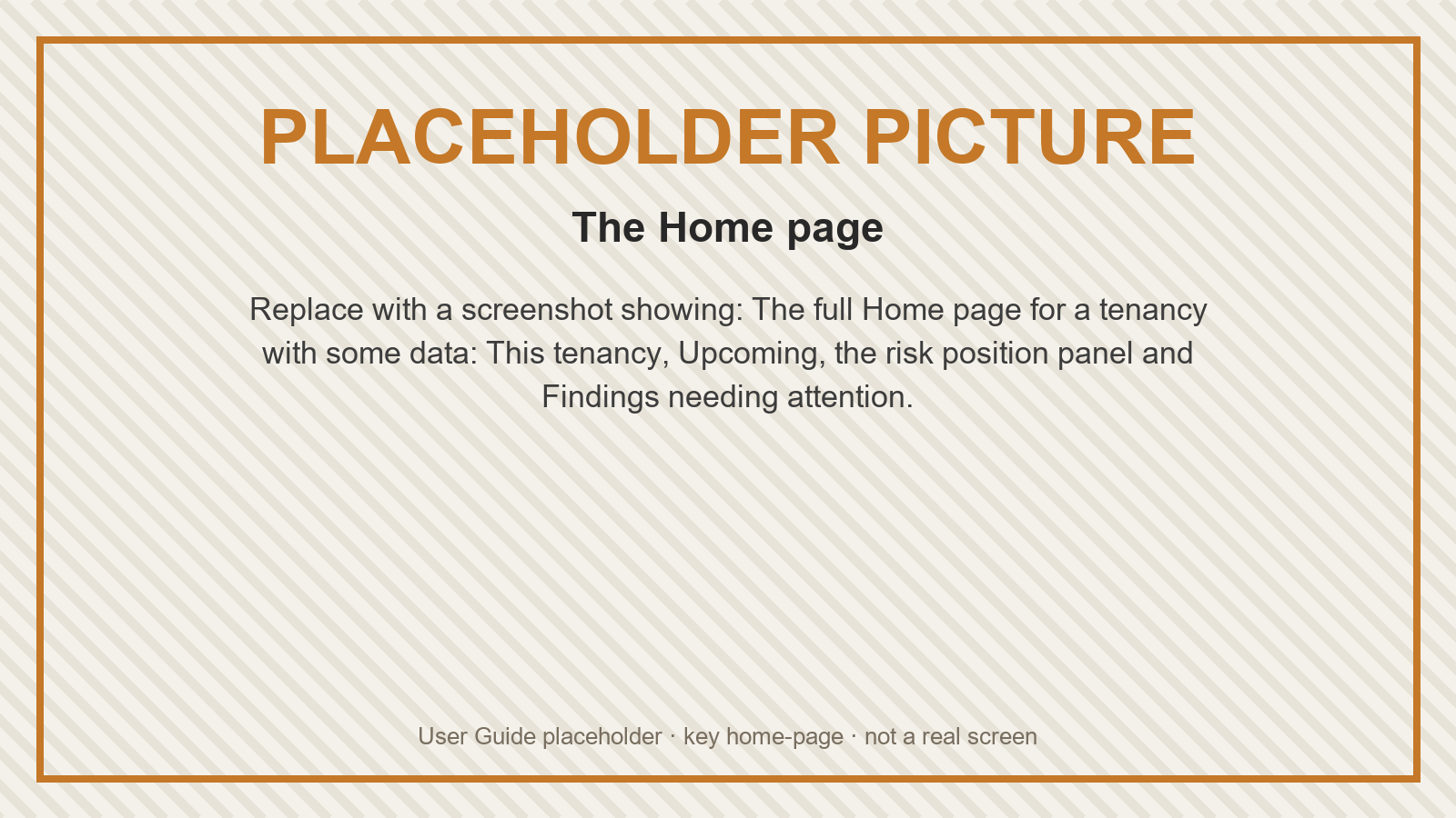 Placeholder: The Home page