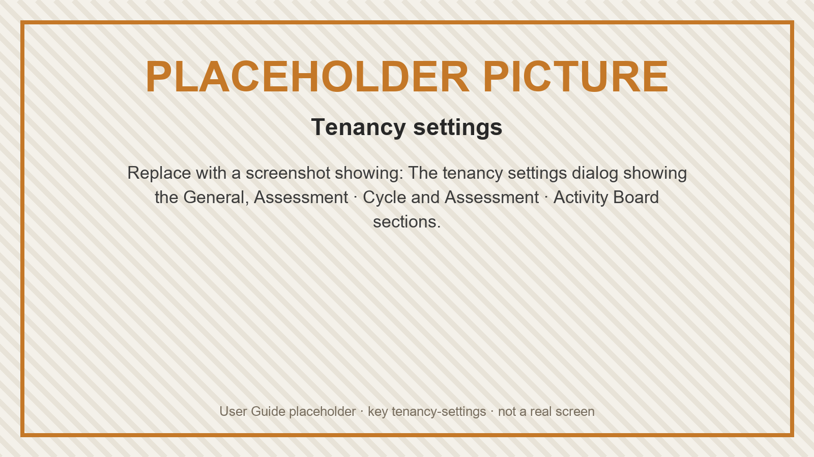 Placeholder: Tenancy settings