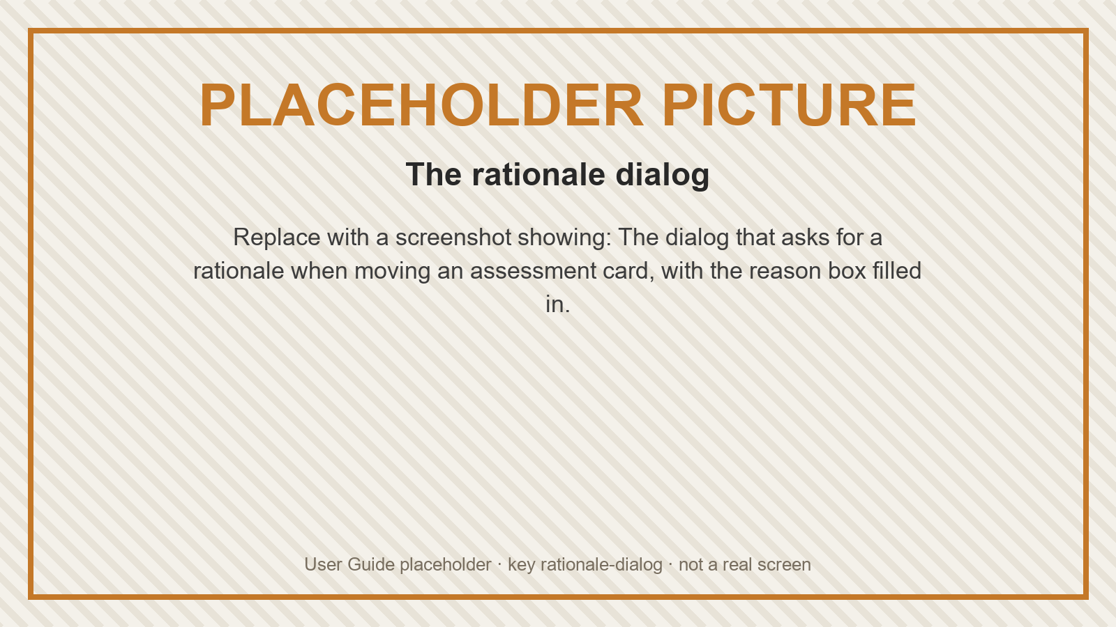 Placeholder: The rationale dialog