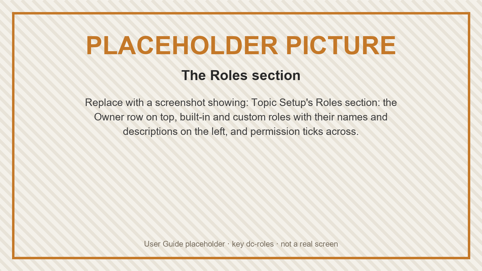 Placeholder: The Roles section