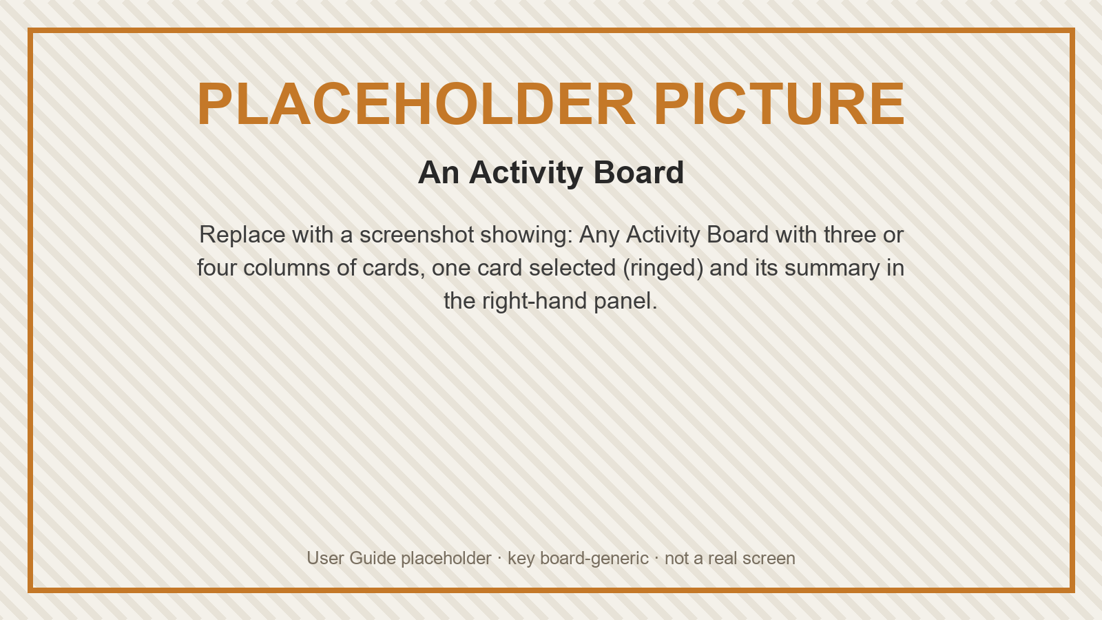 Placeholder: An Activity Board