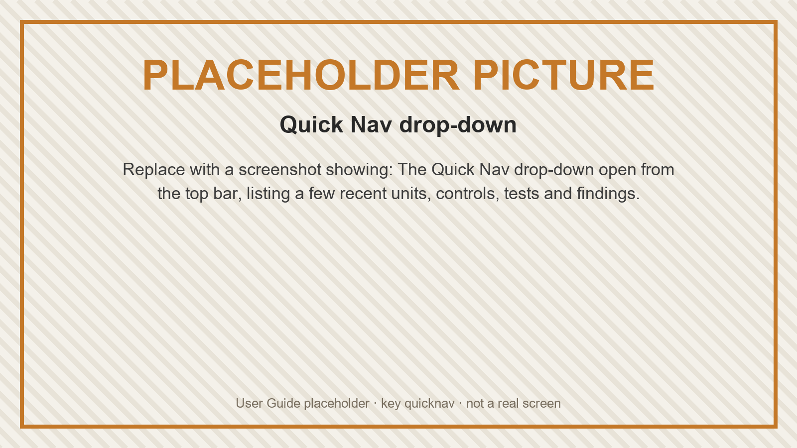Placeholder: Quick Nav drop-down