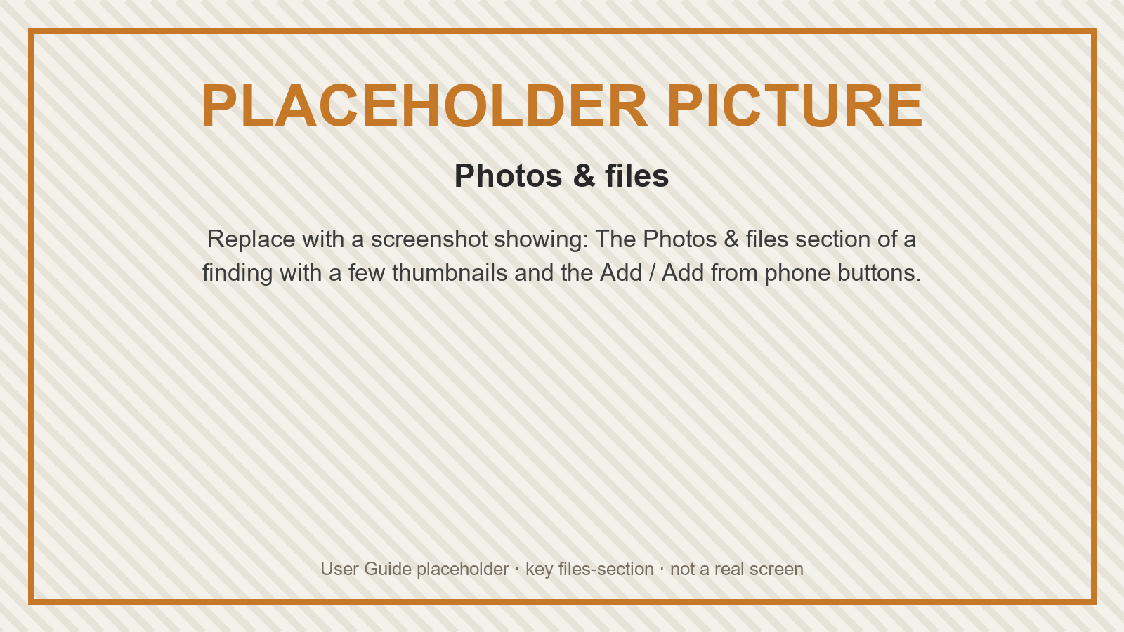 Placeholder: Photos & files
