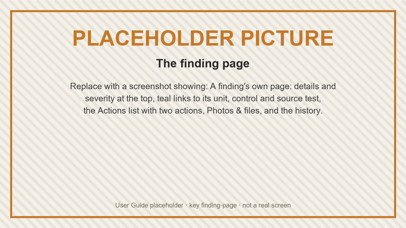 Placeholder: The finding page