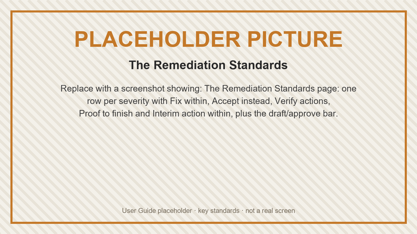 Placeholder: The Remediation Standards