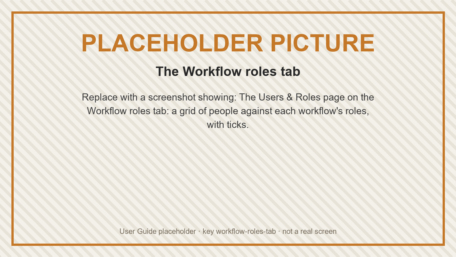 Placeholder: The Workflow roles tab