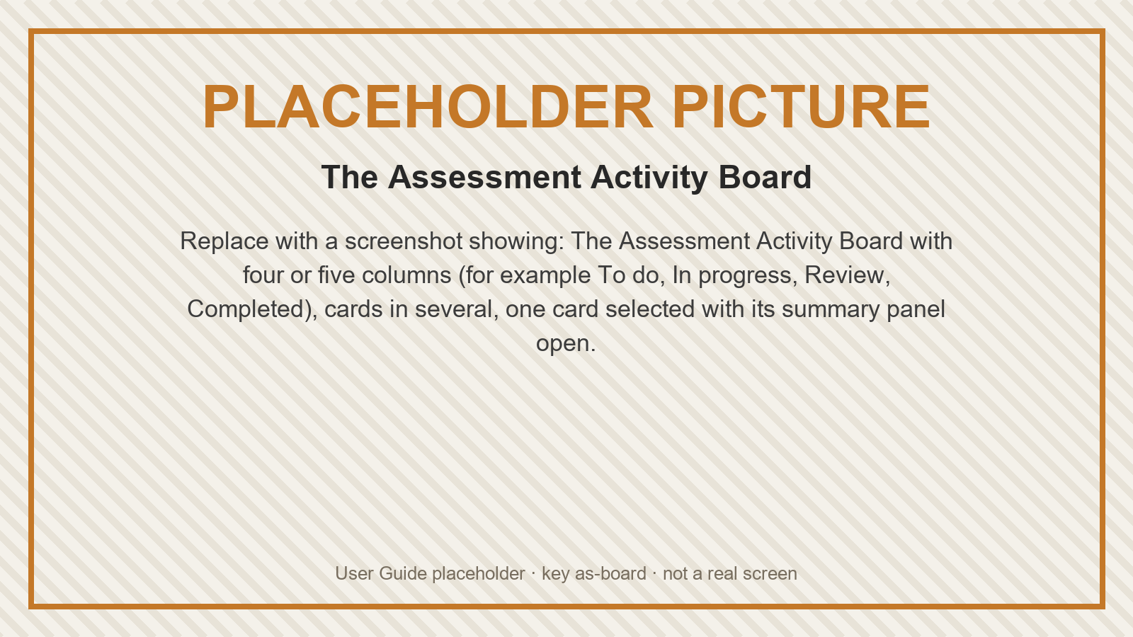 Placeholder: The Assessment Activity Board