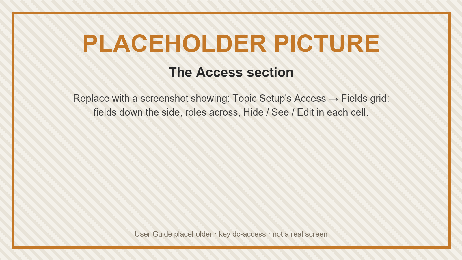 Placeholder: The Access section