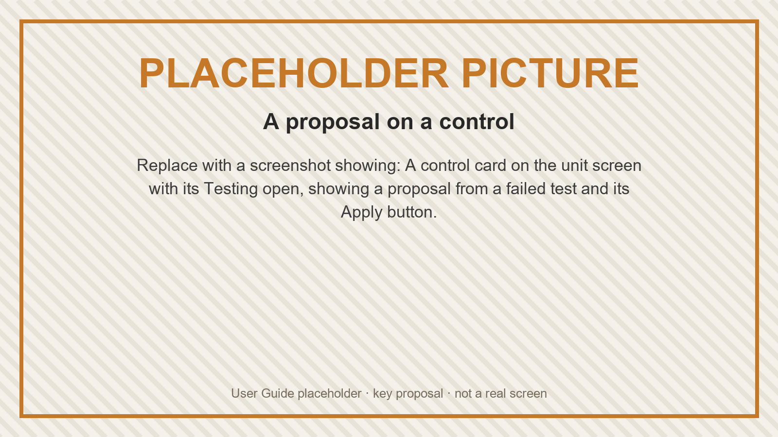 Placeholder: A proposal on a control