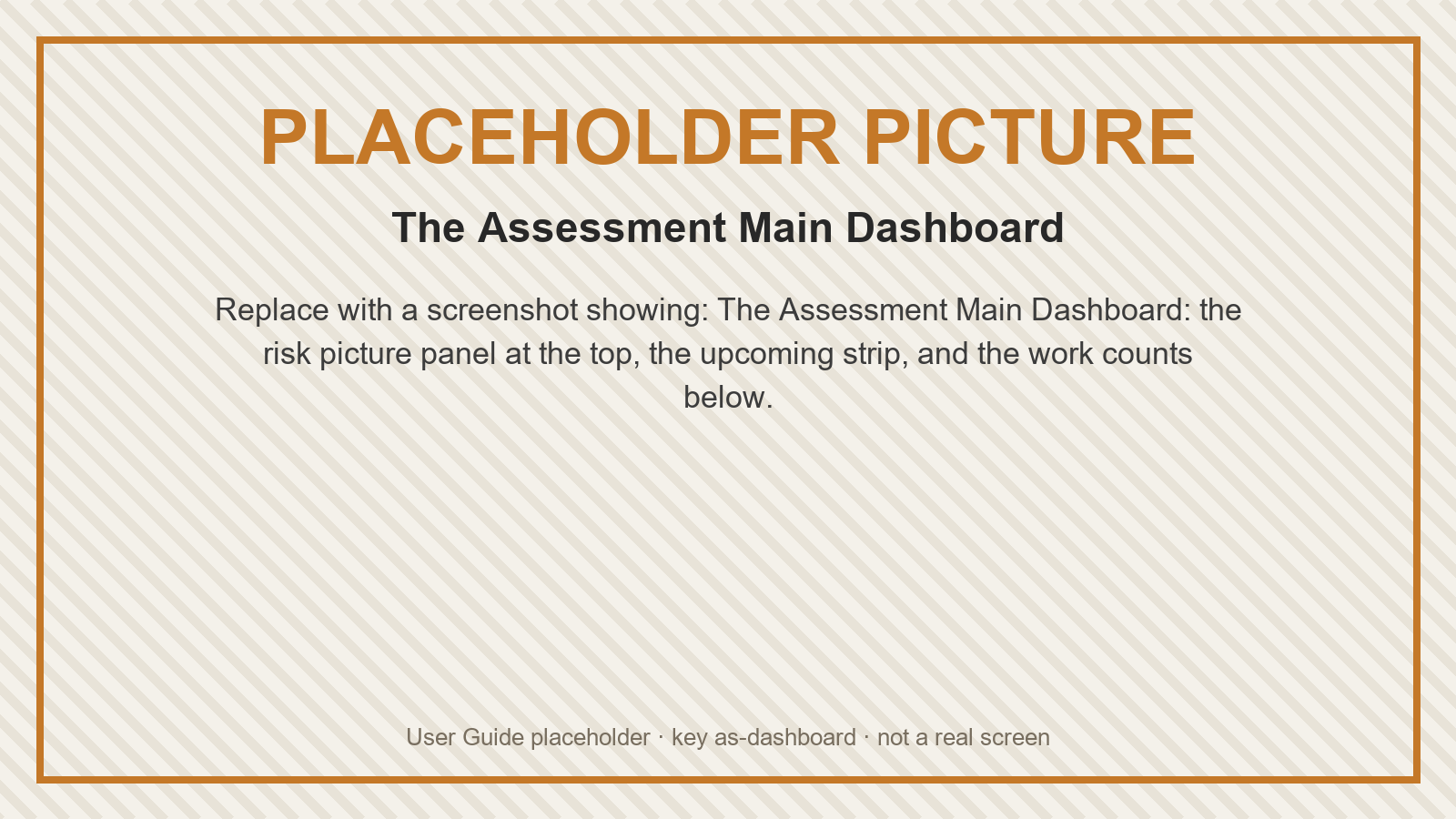 Placeholder: The Assessment Main Dashboard