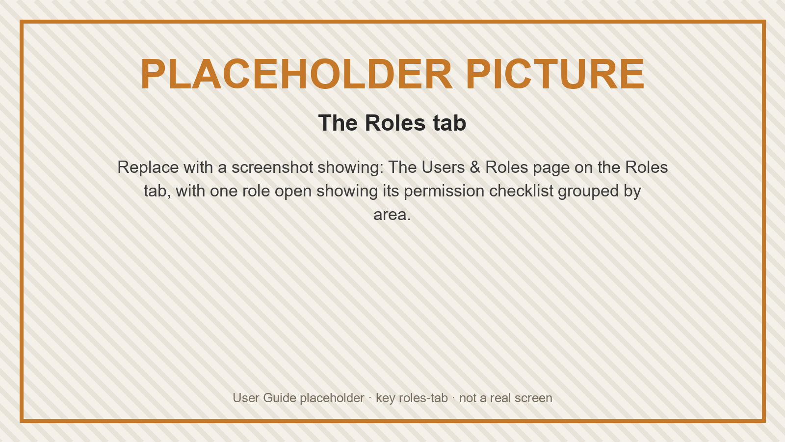 Placeholder: The Roles tab