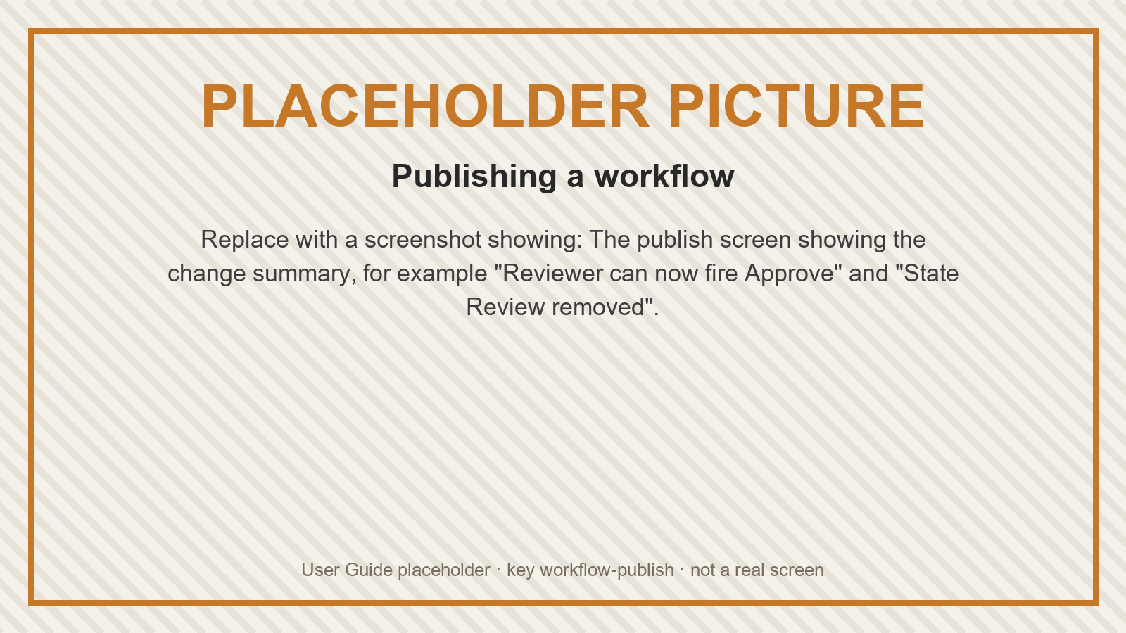 Placeholder: Publishing a workflow