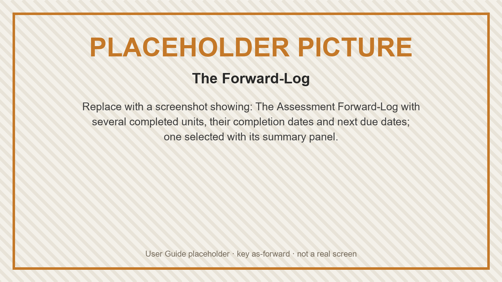 Placeholder: The Forward-Log